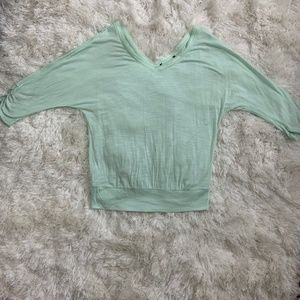 Blue Quarter Sleeve Top